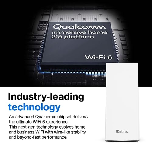 Linksys Velop MX10600 Tri-Band Whole Home Mesh WiFi 6 System (AX5300)