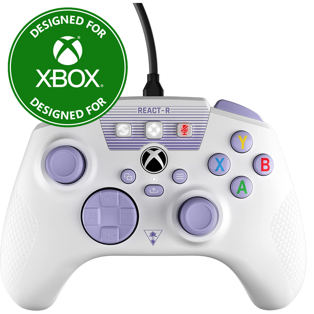 Turtle Beach React-R Controller White/Purple - Xbox and PC