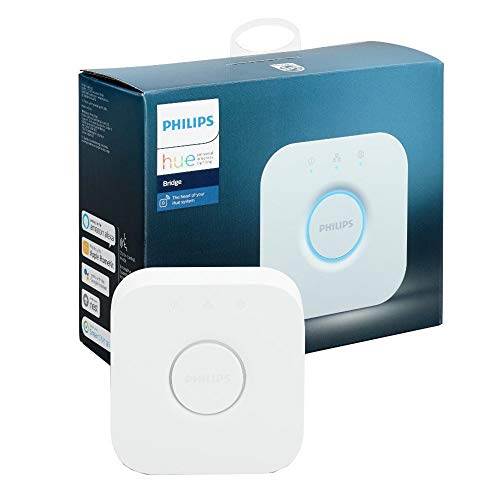 Philips Hue Bridge 2.0 (Works with Alexa), White. Smart Home Lighting System