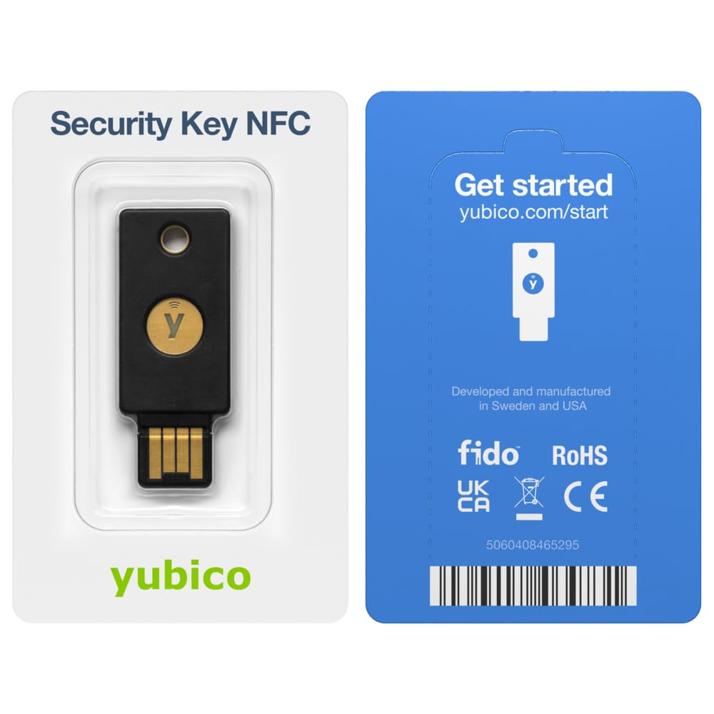 Yubico USB-A Security Key NFC for Two-Factor authentication (2FA)